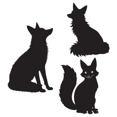 set of black cats