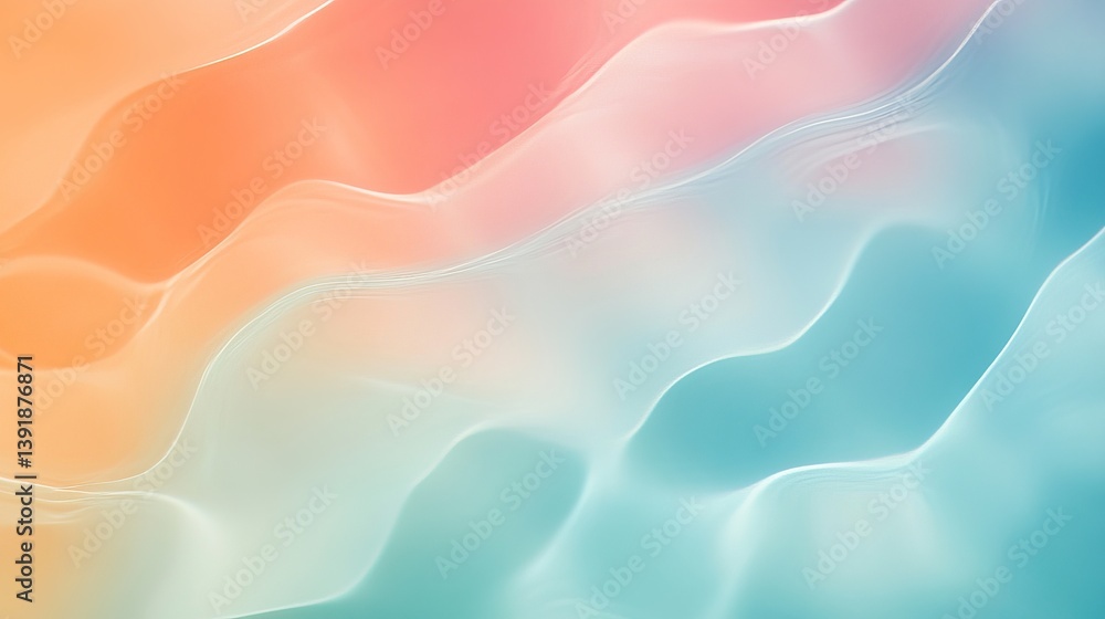 Poster vibrant reflections with colorful background patterns