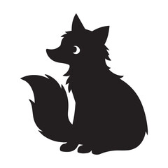 black cat vector illustration