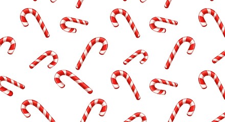 Sweet Candy Cane Celebration: A Festive Pattern AI Generated