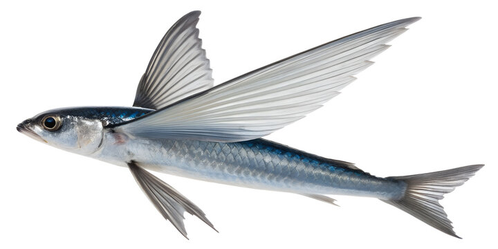
flying fish isolated on white background