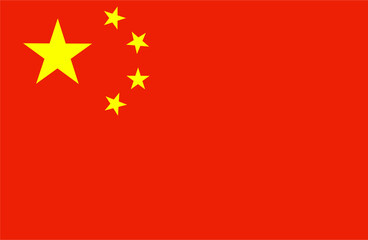 China flag illustration isolated background