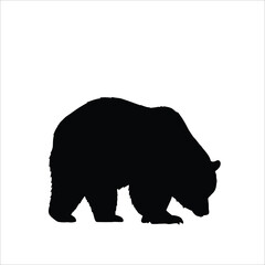 Bear Silhouette, Grizzly Bear, Wild Bear, Forest Bear, Bear Clipart, Bear Vector, Bear Icon, Bear Art, Bear Design, Bear Logo, Bear Outline, Bear Shape, Bear Drawing, Bear Image, Bear Template, Bear