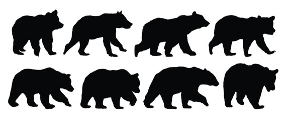 The set silhouettes of big bears. 
