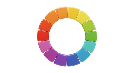 Obraz premium a rainbow colored circle with the letter o