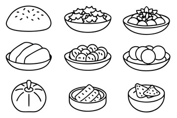 Banh Mi Line Art Delivers A Minimalist View Of Vietnamese Sandwich.eps