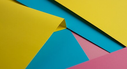 Abstract Color Geometry: Paper Fold Study AI Generated