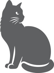 black cat vector illustration