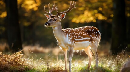 Autumn Deer in Forest