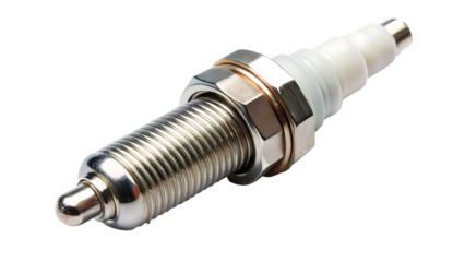 Metal Car Spark Plug Isolated on White Background