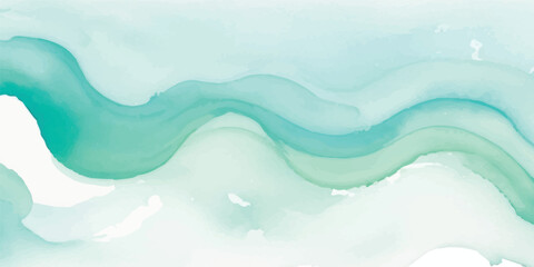 Abstract Artistic Ocean Background Rendered in Watercolor with Soft Blue and White Wave Patterns, Made for Designers Seeking Elegant, Serene Visuals for Print and Digital Use