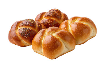 Assorted Fresh Bread Rolls Variety Isolated on png Background