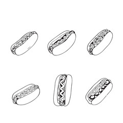 Minimalist Hot Dog Line Art Vector Design