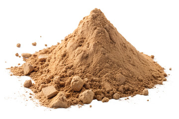 A pile of clay, isolated on a transparent background, showcasing its smooth, earthy texture. This image can be used in projects related to pottery, sculpture, construction, or natural materials. Its s