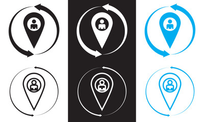 Mobility icon. Vector illustration. isolated on white and black background. EPS 10
