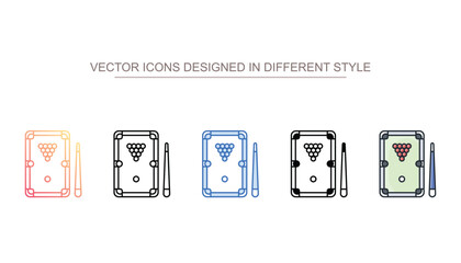 Pool Table icon design with white background stock illustration