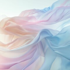 Obraz premium Abstract flowing fabric in pastel colors creates a soft dreamy