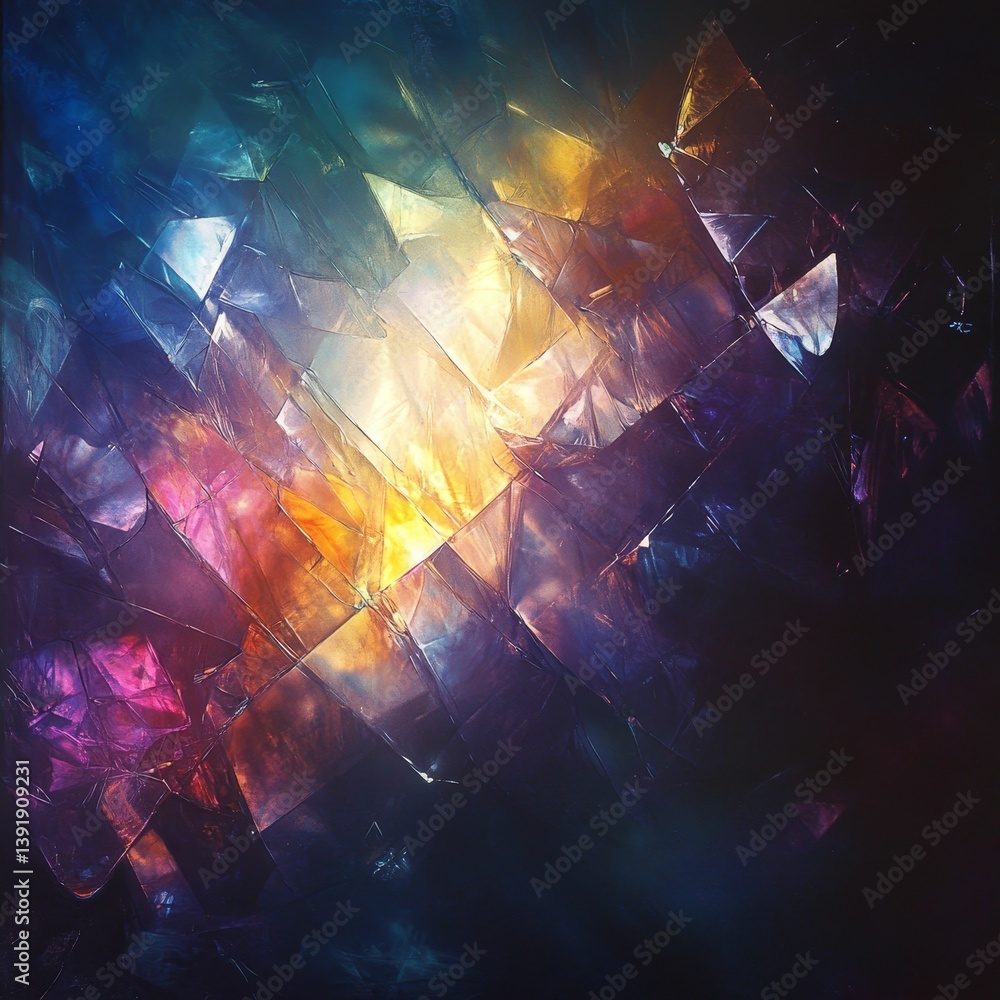 Poster abstract colorful geometric shapes create a vibrant and dynamic background