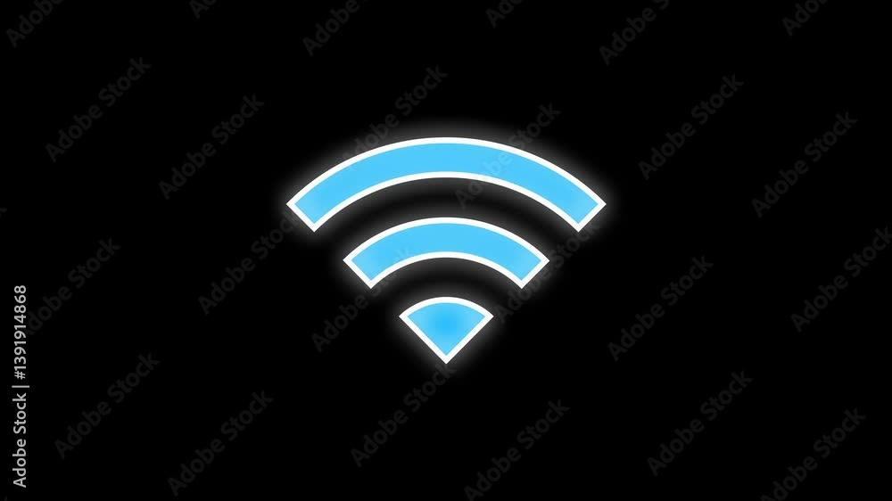 Poster animated wifi icon of unstable internet