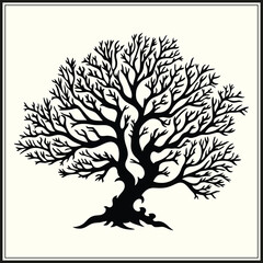 Fototapeta premium Sea Coral Silhouette, Ocean Icon