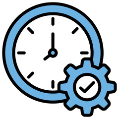 Efficiency Blue Black Icon