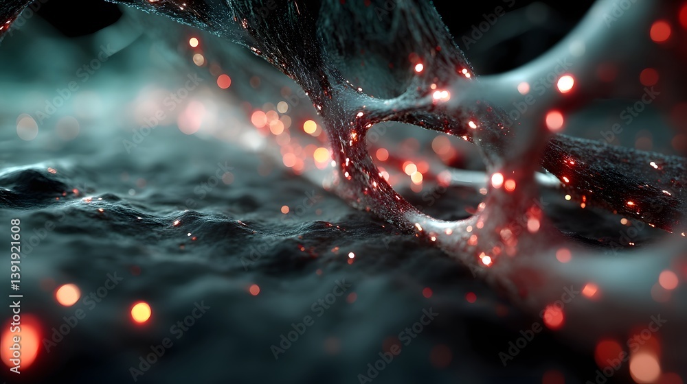 Poster token flow within transformer models, digital language shards moving through glowing neural paths, a