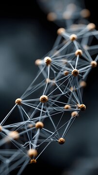 Massive parallel processing of language data, layered AI computation nodes in seamless operation, abstract technology theme, dynamic AI interface