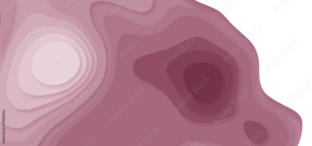 Poster paper cut shape abstract background in pink gradient color with copy space for text and image. abstr
