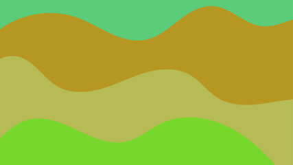 Abstract paper cut green orange yellow background. 3d layout wallpaper cut out from cardboard. Minimal template in paper cut style design for branding, advertising with abstract shapes. 
