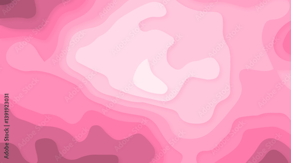 Poster paper cut shape abstract background in pink gradient color with copy space for text and image. abstr