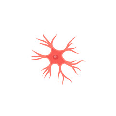 Microglial cells illustration. Vector illustration.
