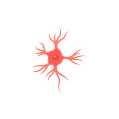 Microglial cells illustration. Vector illustration.