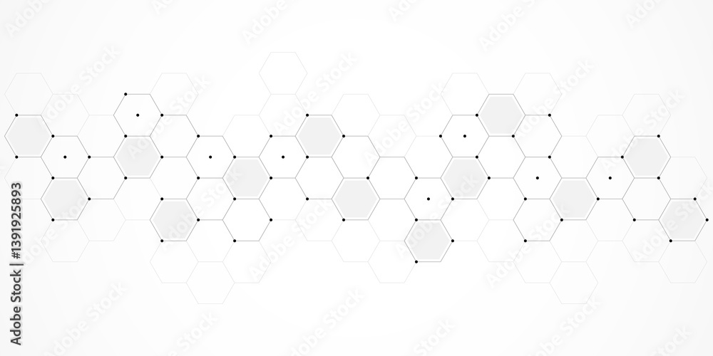 Poster hexagons pattern. geometric abstract background with simple hexagonal elements. creative idea for me