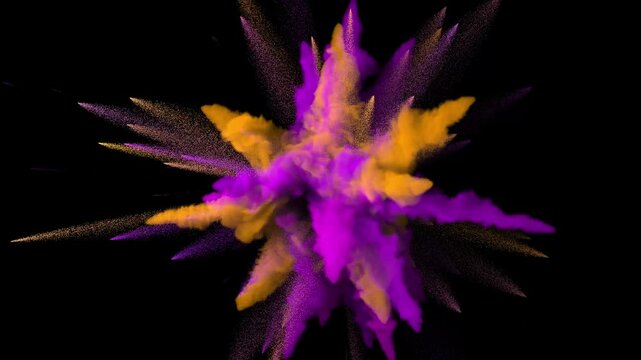 Colorful smoke explosion - 60fps