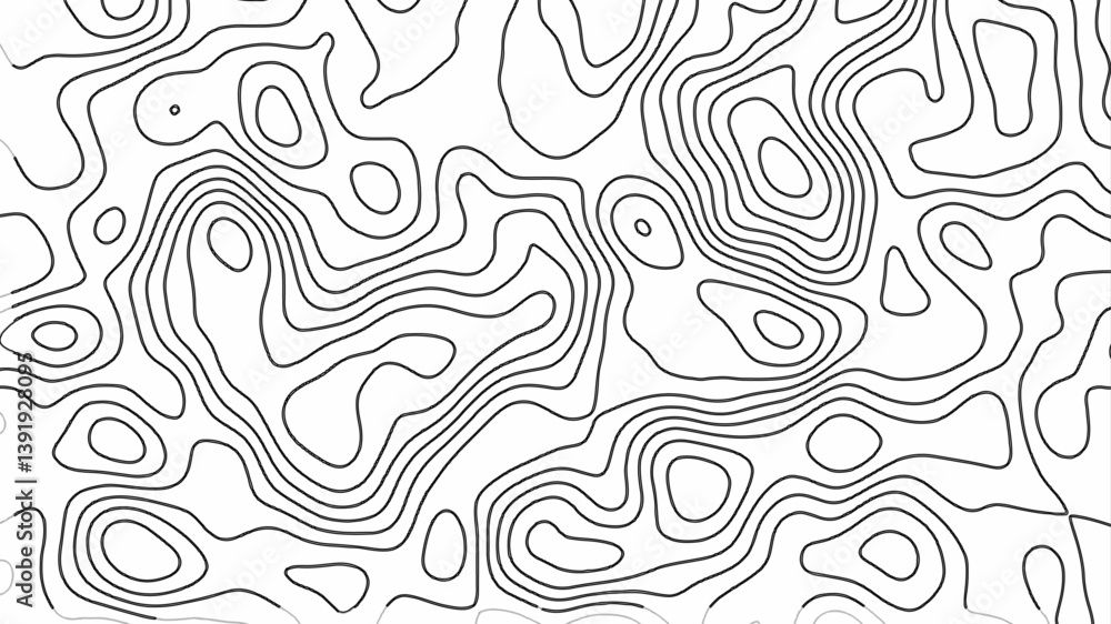 Poster abstract topographic contours map background. vector geographic contour map. geographic mountain ter