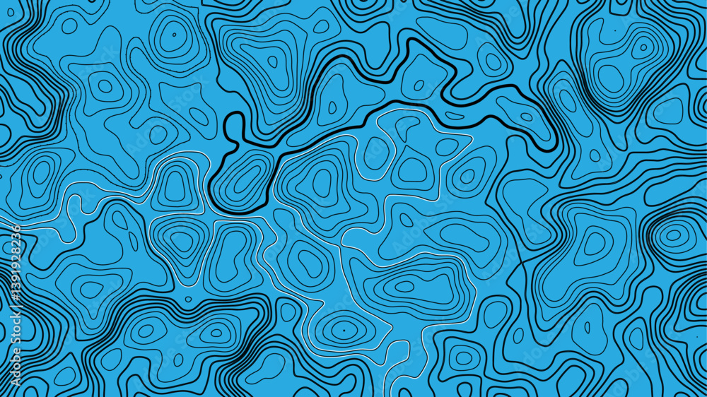 Poster abstract topographic contours map background. vector geographic contour map. geographic mountain ter