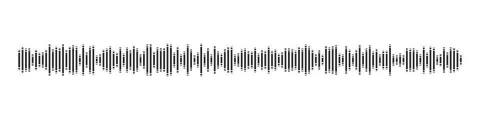Abstract Set of Audio Waves and Sound Wave Patterns