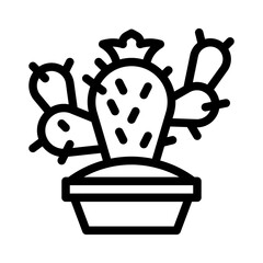 cactus line icon