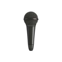 Black Microphone Isolated on Transparent background