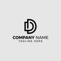 Minimalist DD Monogram Logo – Modern Double Lettermark Design for Branding