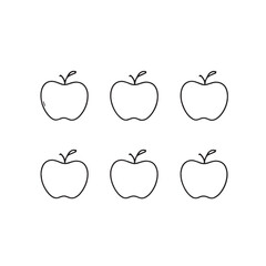 Minimalist Rose Apple Vector Line Art Creation