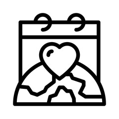 Earth Day line icon