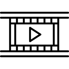 Fototapeta premium Film Reel Icon Vector Element