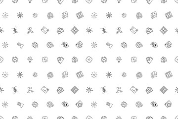 Vector Artificial intelligence pattern. AI seamless background