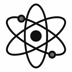 atom symbol on white background
