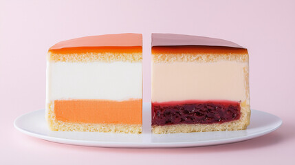 cake on a white, cake with cream, piece of cake, 
