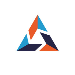 Naklejka premium Abstract Geometric Triangle Logo Design