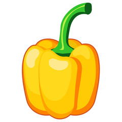 Yellow Bell Pepper illustration food vector 2D game style