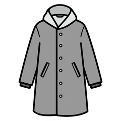 winter coat warm fashion accessories lifestyle flat color vector illustration template design