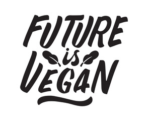 Set vegan lettering design 